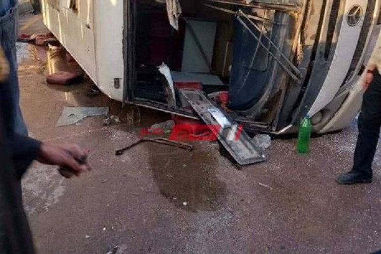 تفاصيل إصابة 24 شخص في حادث تصادم أتوبيس بالإسكندرية