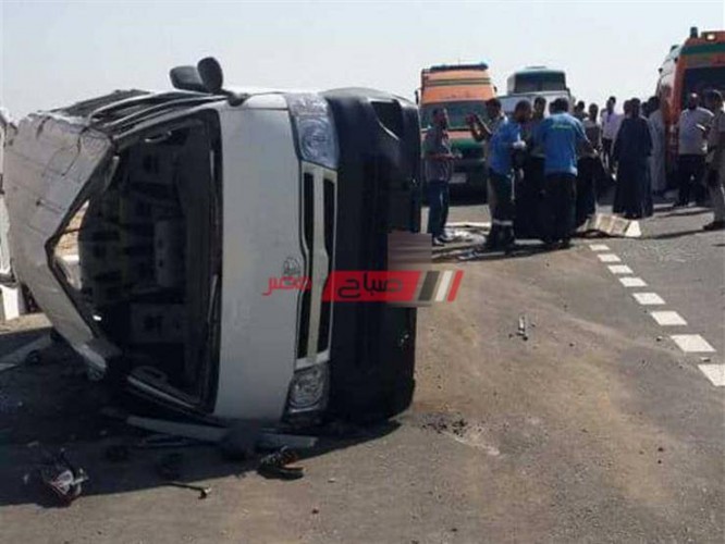 إصابة 14 شخص نتيجة حادث مروع فى المنيا