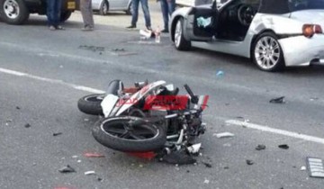إصابة شابين إثر حادث سير فى بنى سويف
