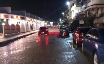أمطار متوسطة في كفر الشيخ ومتابعة رفع المياه من الشوارع
