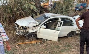 مقطورة تدهس سيارة ملاكي على طريق دمياط الجديدة وإصابة 3 اشخاص من أسرة واحدة