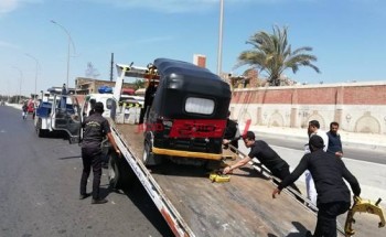محافظ الإسكندرية يشدد علي منع سير مركبات التوك توك بطريق محور المحمودية