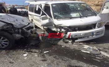 إصابة 8 أشخاص إثر حادث تصادم مروع فى بنى سويف