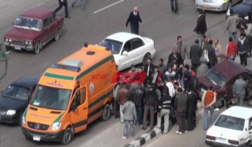 إصابة فتاة في حادث سيارة ملاكي بطريق الكورنيش في الإسكندرية