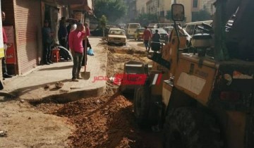 كسر مفاجىء فى ماسورة مياه شرب شرق الإسكندرية يتسبب فى قطع المياه