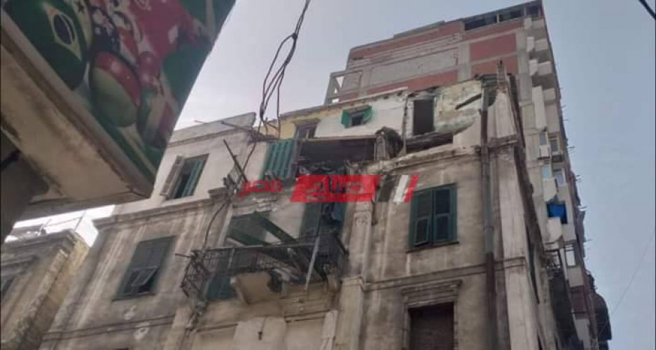 انهيار أجزاء من عقار ومصرع شخص في مينا البصل بمحافظة الإسكندرية