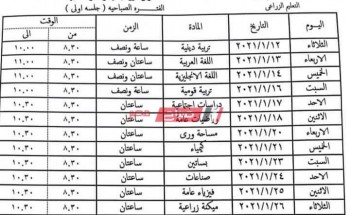 جدول امتحانات صفوف نقل الدبلومات الفنية الترم الأول 2021 محافظة الاسكندرية الـ3 والـ5 سنوات
