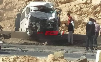 مصرع مواطن إثر حادث تصادم على الطريق الصحراوى فى بنى سويف