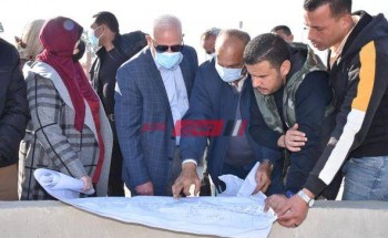 محافظ بورسعيد يتفقد مدخل بورسعيد من محور ٣٠ يونيو ويتابع سير العمل في الموقع الجديد لمنفذ الحي الاماراتي