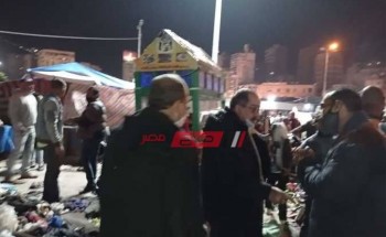 إزالة تعديات الباعة الجائلين علي ميدان محطة مصر في الإسكندرية