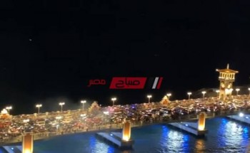بالفيديو احتفالات رأس السنة الميلادية 2021 أعلي كوبري ستانلي في الإسكندرية