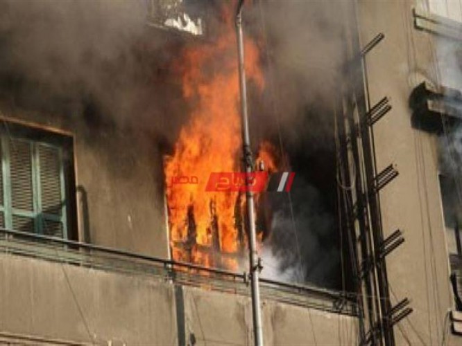 اشتعال النيران في عقار مأهول بالسكان وإصابة شخصين في الإسكندرية