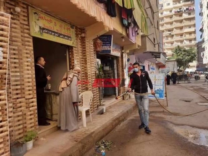 تعقيم وتطهير سوق المعمورة بالإسكندرية لمنع انتشار كورونا