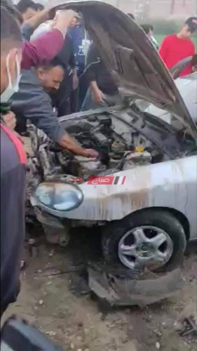 إصابة ضابط شرطة إثر حادث انقلاب سيارته فى كفر الشيخ