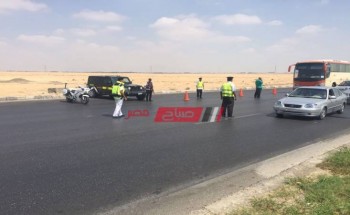 حملة مرورية لفرض الانضباط المرورى بالطرق السريعة والصحراوية