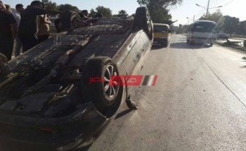 مصرع مواطن وإصابة 6 أخرين إثر حادث انقلاب سيارة فى الشرقية