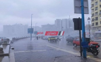نوة عيد الميلاد.. هطول أمطار غزيرة علي الإسكندرية