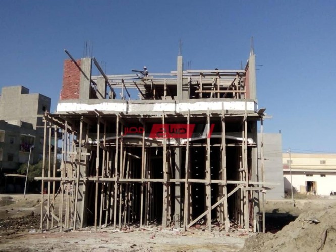 إزالة 6 مخالفات للبناء بدون ترخيص في قرى دمياط