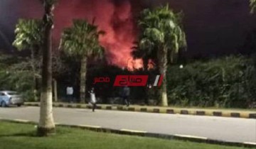 اندلاع حريق داخل غرفة ملابس ملعب رياضي في برج العرب بالإسكندرية