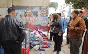 محافظ دمياط تقود حملة لرفع الإشغالات بمنطقة عمر افندى ومحيط قصر الثقافة