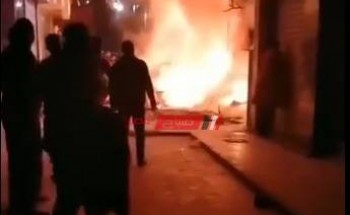 إصابة سيدة على خلفية حريق نشب داخل محل ملابس في دمياط “فيديو”