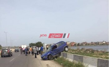 انقلاب 3 سيارات وتصادم 2 آخرين على طريق رأس البر خلال الـ 72 ساعة الأخيرة .. حوادث دمياط