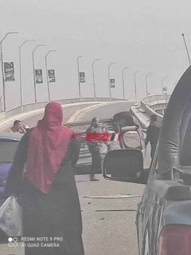 انقلاب سيارة علي طريق رأس البر بدمياط واصابة قائدها
