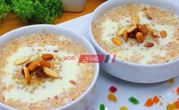 طريقة عمل البليله بالكنافة من قائمة الحلويات بعد الإفطار في رمضان الكريم 2021