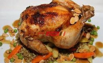 طريقة عمل الدجاج المحشي باللحمة المفرومة والأرز لأفطار مختلف في رمضان الكريم 2021