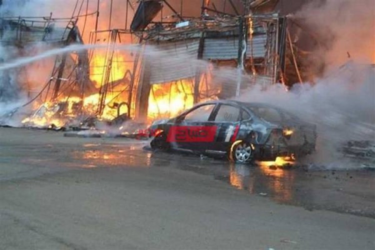 تفاصيل اندلاع حريق بمعرض سيارات بمنطقة ميامي في الإسكندرية