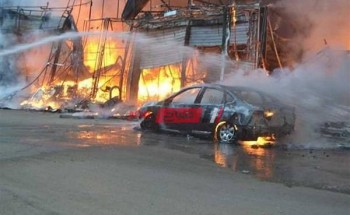تفاصيل اندلاع حريق بمعرض سيارات بمنطقة ميامي في الإسكندرية