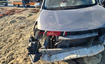 إصابة شخص في حادث تصادم سيارة ملاكي على طريق بورسعيد – دمياط