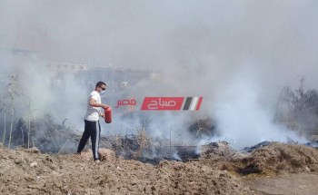 السيطرة على حريق مخلفات أرض زراعية فى دمياط دون خسائر بشرية
