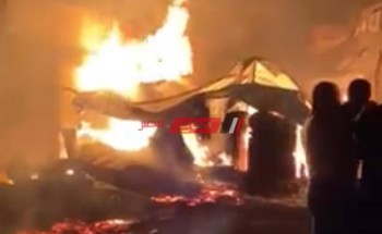 تفاصيل السيطرة على حريق مصنع أثاث في دمياط والخسائر بالملايين