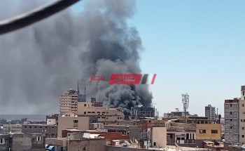 نشوب حريق في منطقة الحضرة الجديدة بمحافظة الإسكندرية – صور