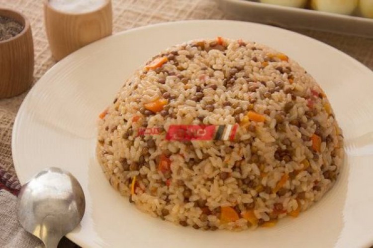 طريقة عمل الأرز بالعدس البنى كطبق إقتصادى بخطوات سهلة وبسيطة على طريقة الشيف محمد حامد
