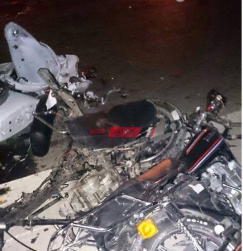 إصابة شخص في حادث تصادم بين سيارة ملاكي ودراجة بخارية بدمياط