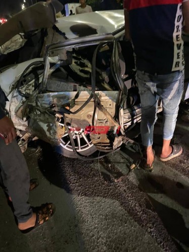 إصابة شخص عقب انقلاب سيارة ملاكي على طريق دمياط الجديدة