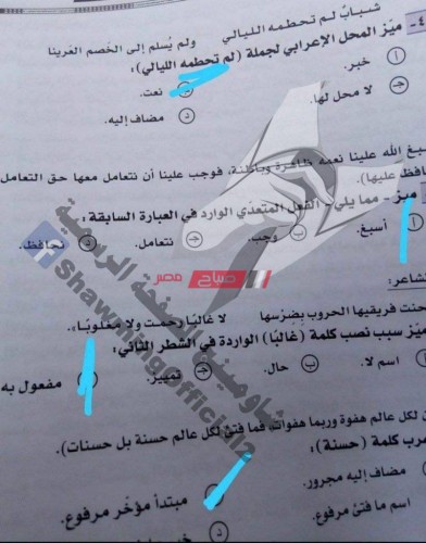 تسريب امتحان العربي 3 ثانوي أدبي بعد دقائق على جروبات تليجرام