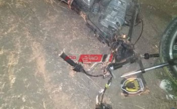 مصرع شاب واصابة اخر في حادث تصادم دراجة بخارية بحاجز خرساني على طريق رأس البر