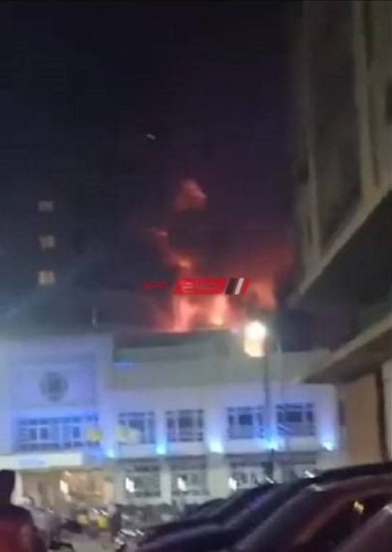 نشوب حريق بفندق بكورنيش محافظة الإسكندرية