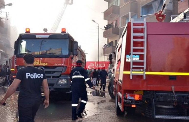 إصابة مواطن في اشتعال النيران بمحل بيتزا في منطقة العجمي بالإسكندرية