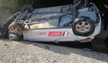إصابة سيدة جراء انقلاب سيارة ملاكي على طريق رأس البر بدمياط