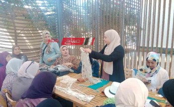 المجلس القومي للمرأة بدمياط يستكمل فعاليات الورشة الثانية للتدريب مجانًا لتعليم فن المكرمية