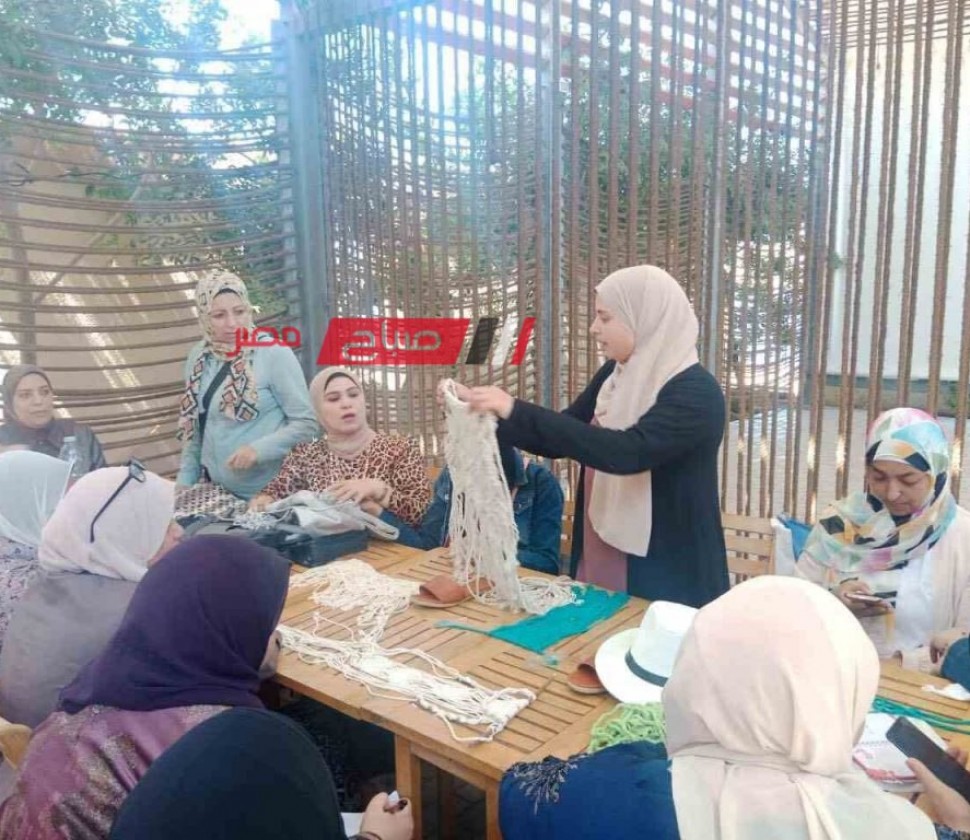 المجلس القومي للمرأة بدمياط يستكمل فعاليات الورشة الثانية للتدريب مجانًا لتعليم فن المكرمية