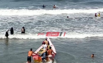 بالاسم غرق شخص اثناء الاستحمام بمياه البحر بشاطئ 63 في مدينة رأس البر