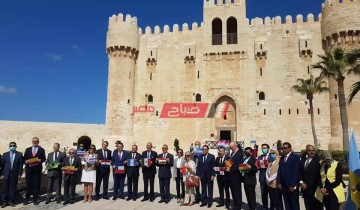 قلعة قايتباي بالإسكندرية تستقبل وفداً من 15 سفيراً من الدول الابيرو أمريكية
