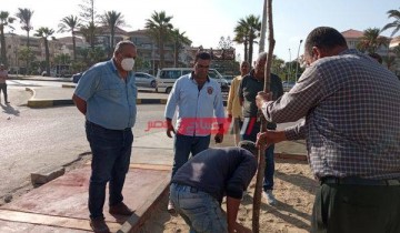 رئيس محلية رأس البر بدمياط يتابع أعمال رفع كفاءة الجزيرة الوسطى بالمدينة