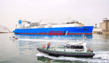 ميناء دمياط يعلن تصدير 62 الف طن من الغاز المسال الى الهند عبر الناقلة VELIKIY NOVGOROD