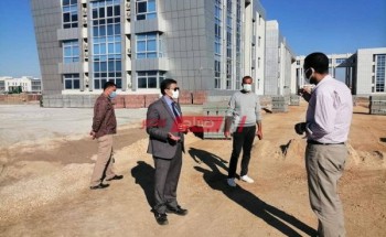 رئيس جامعة دمياط يتفقد مشروعات الحرم الجديدة